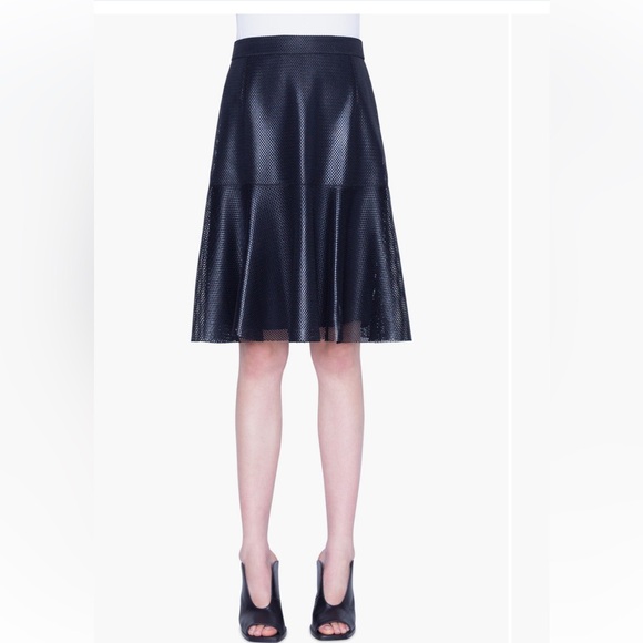 NWOT Akris Punto lacquered lace A line skirt size 10 - Picture 1 of 10